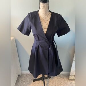 COS Navy Wrap Dress